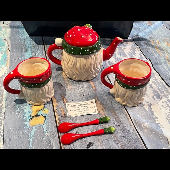 Vintage Sorelle Tea/Cocoa Set 6 Piece Fine Porcelain Hand Painted Original Box - Picture 4 of 16